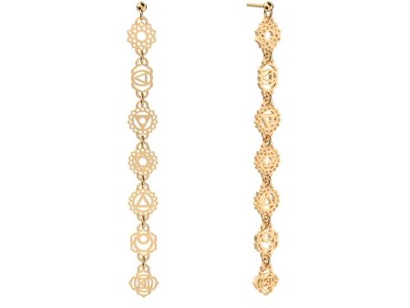 Daya 7-Chakra Gold Earrings Online Hot Sale