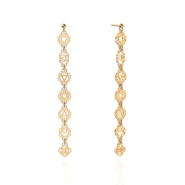 Daya 7-Chakra Gold Earrings Online Hot Sale