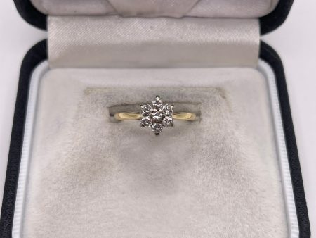 18ct gold diamond cluster ring Fashion