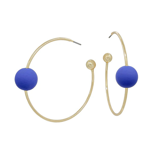 Color Ball Hoop Earrings Cheap