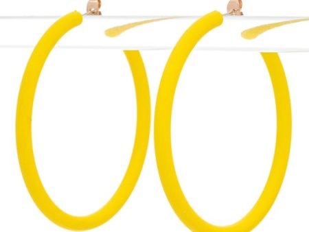 Large Yellow Hoop Earrings Online Sale