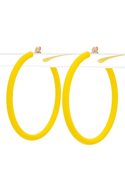 Large Yellow Hoop Earrings Online Sale