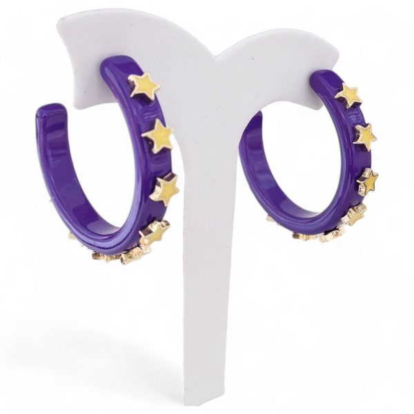 She s A Star Purple Hoops Sale